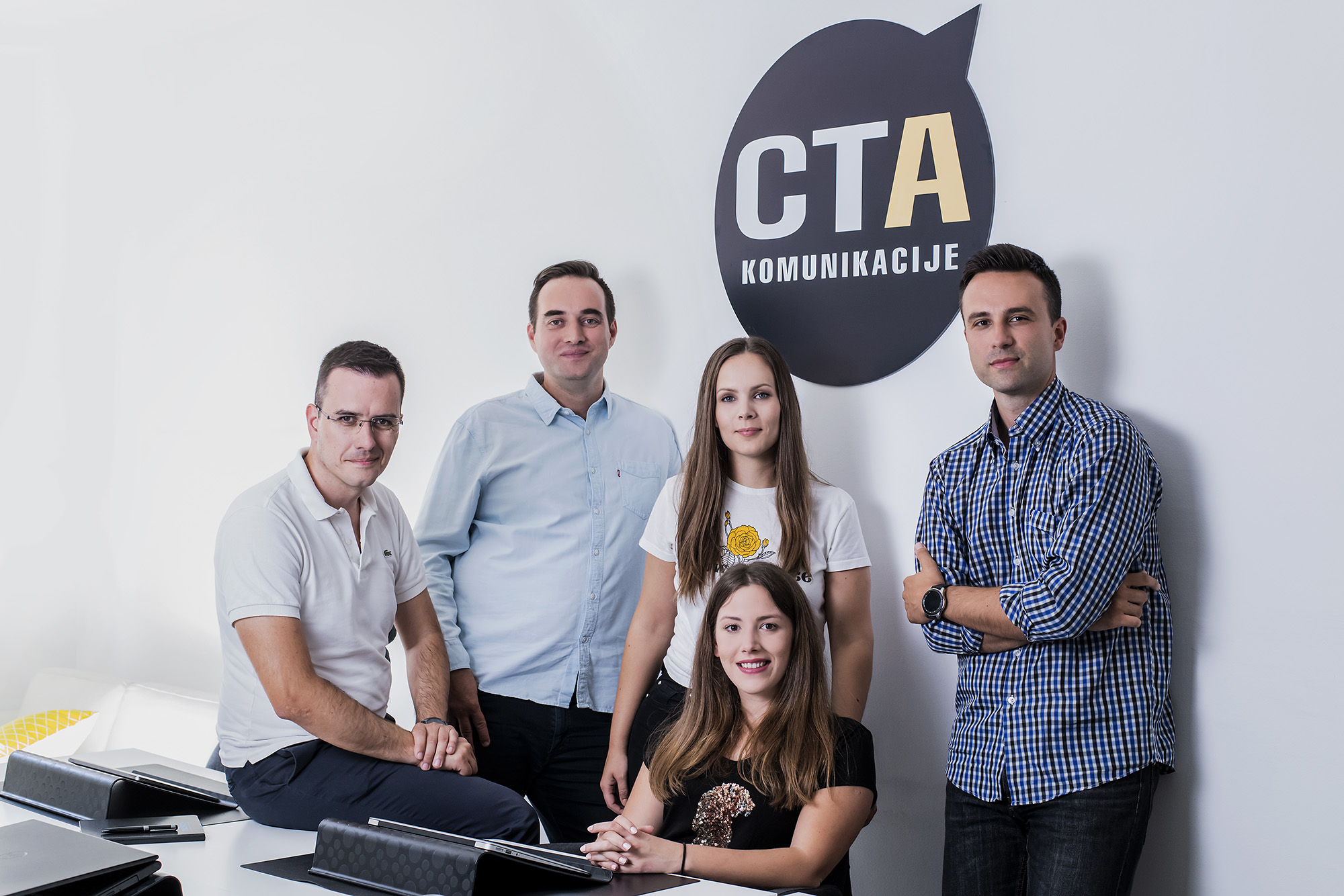 Tim CTA komunikacije – s lijeva na desno: Petar Tanta, Gordan Turković, Valentina Mezdić, Eli Čerkezović i Velimir Hlupić